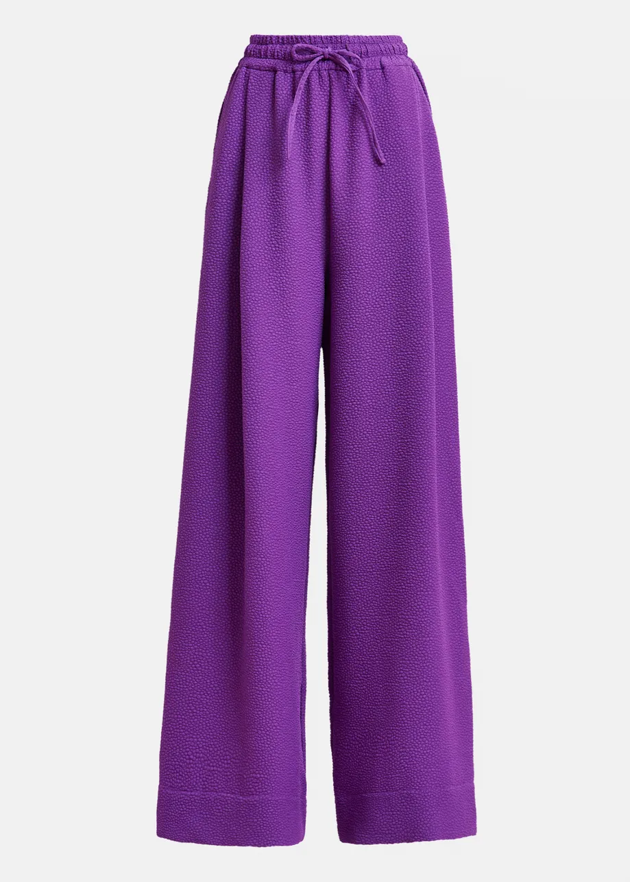 Purple wide-leg pants