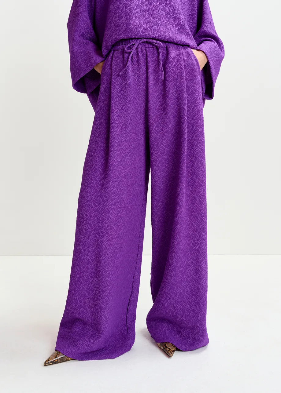 Purple wide-leg pants