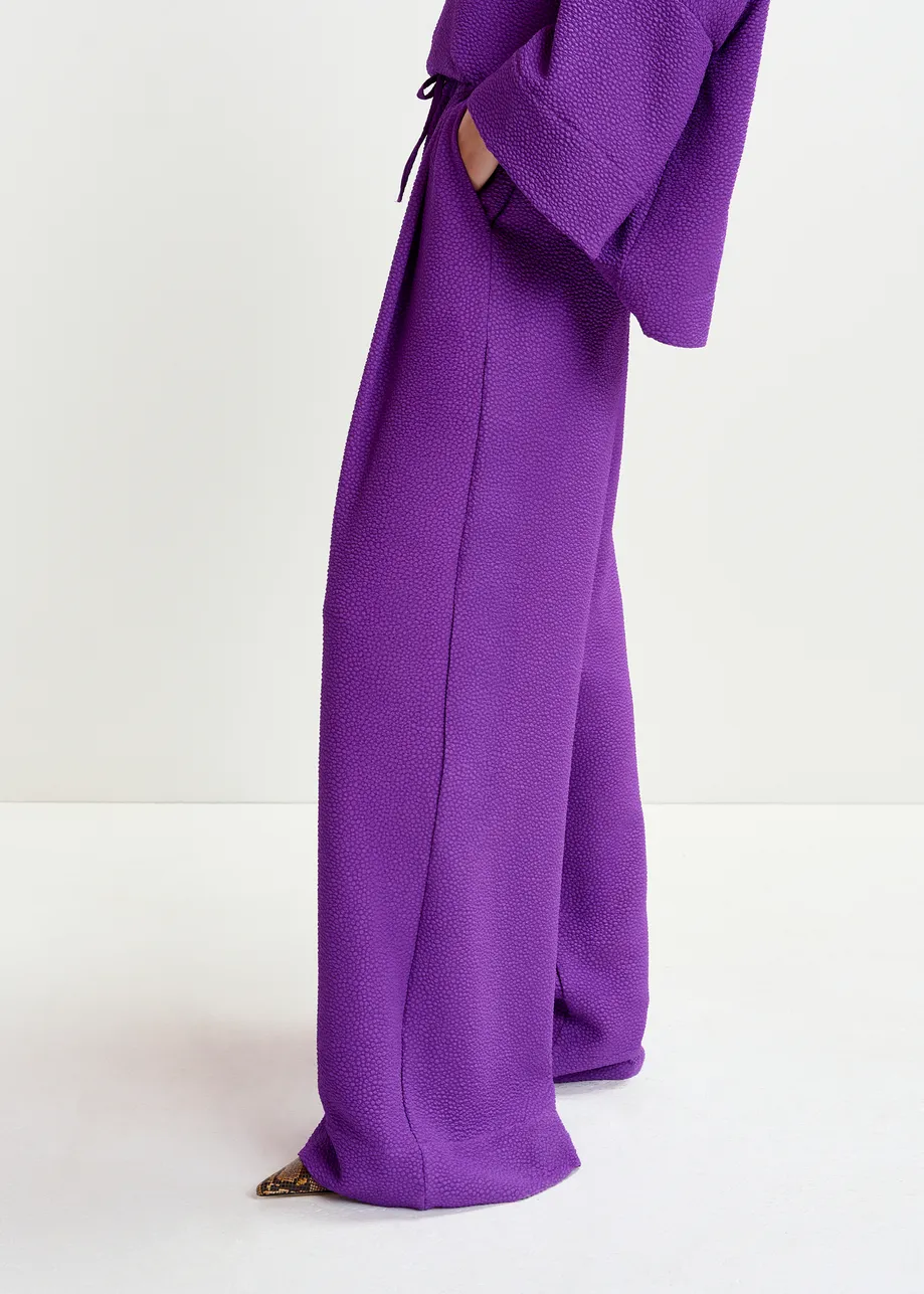 Purple wide-leg pants