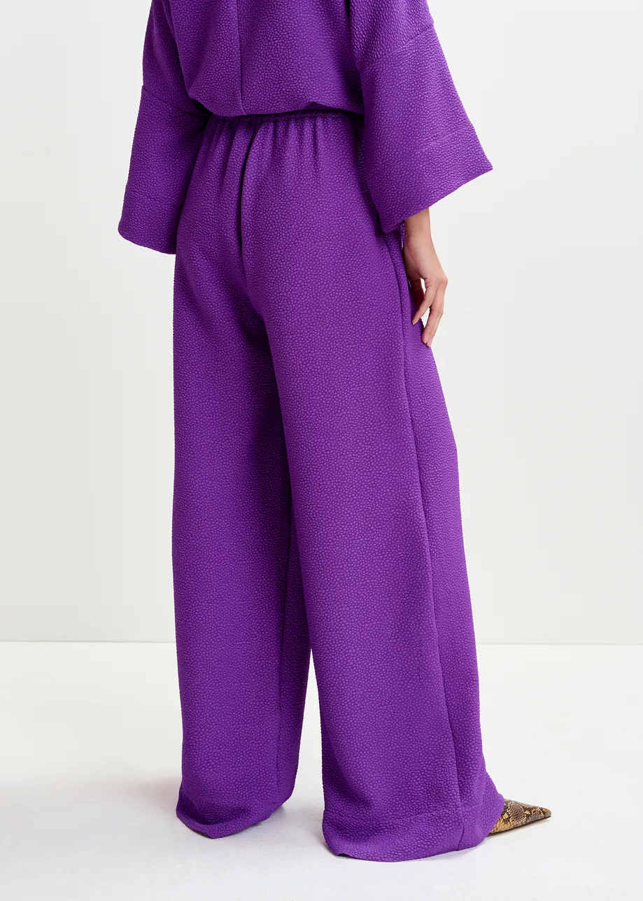 Purple wide-leg pants
