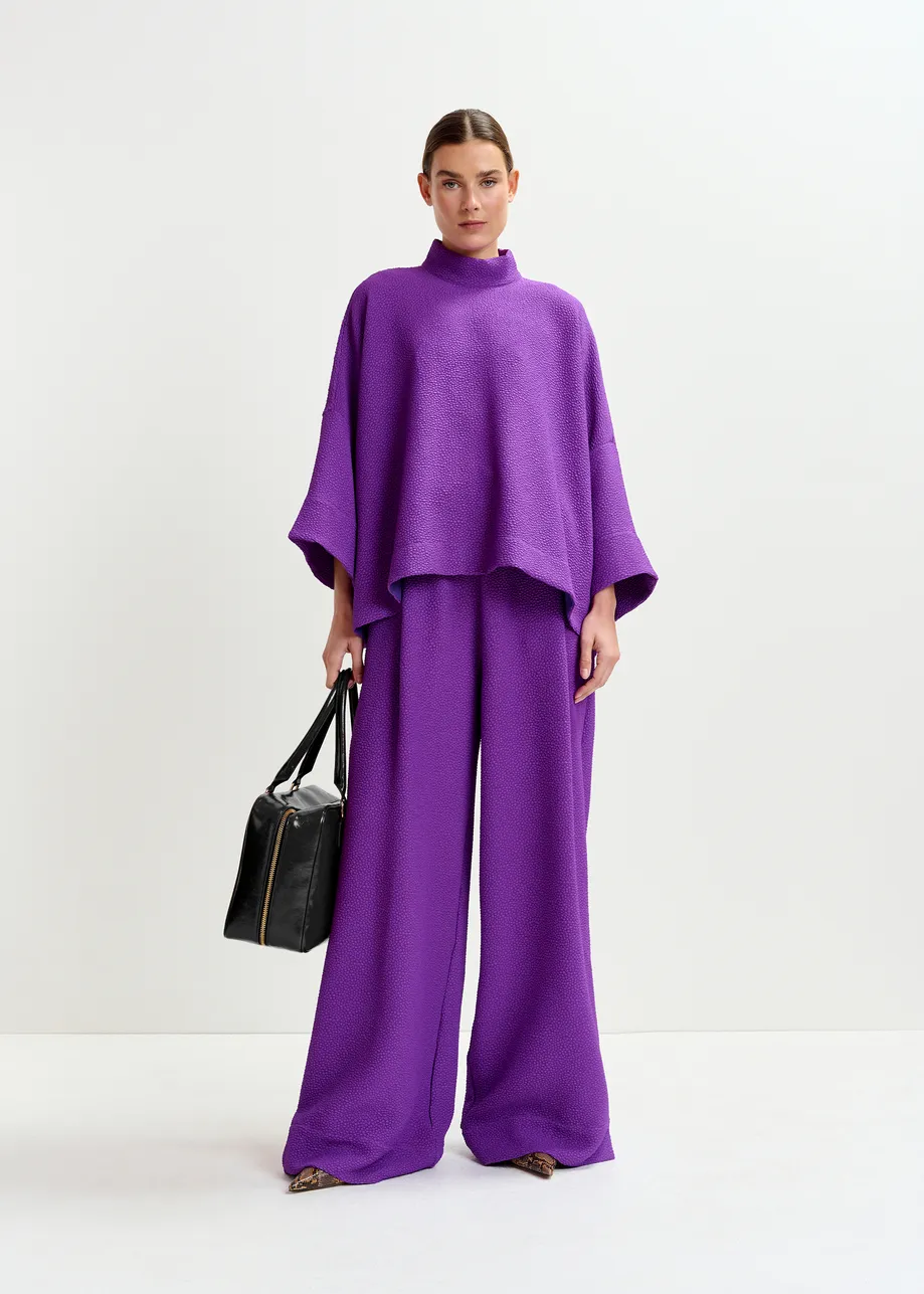 Purple wide-leg pants