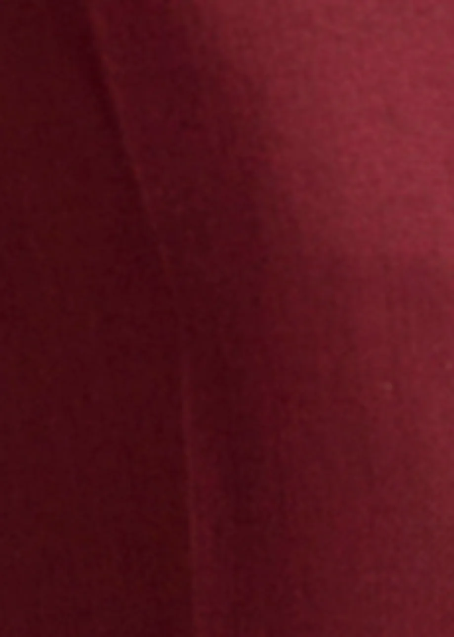 Bordeaux wijde broek met persvouw
