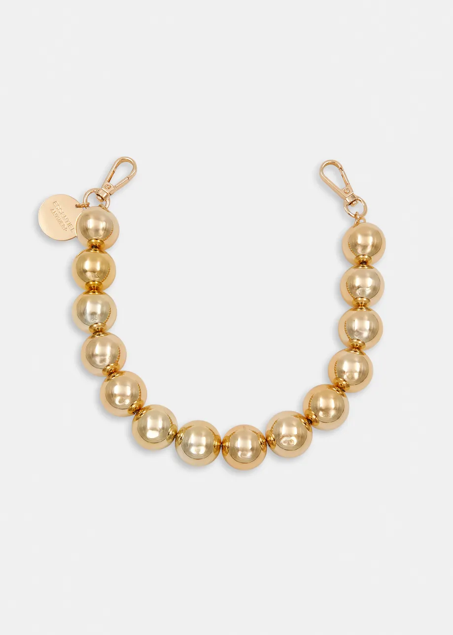 Goudkleurige halsketting met kralen