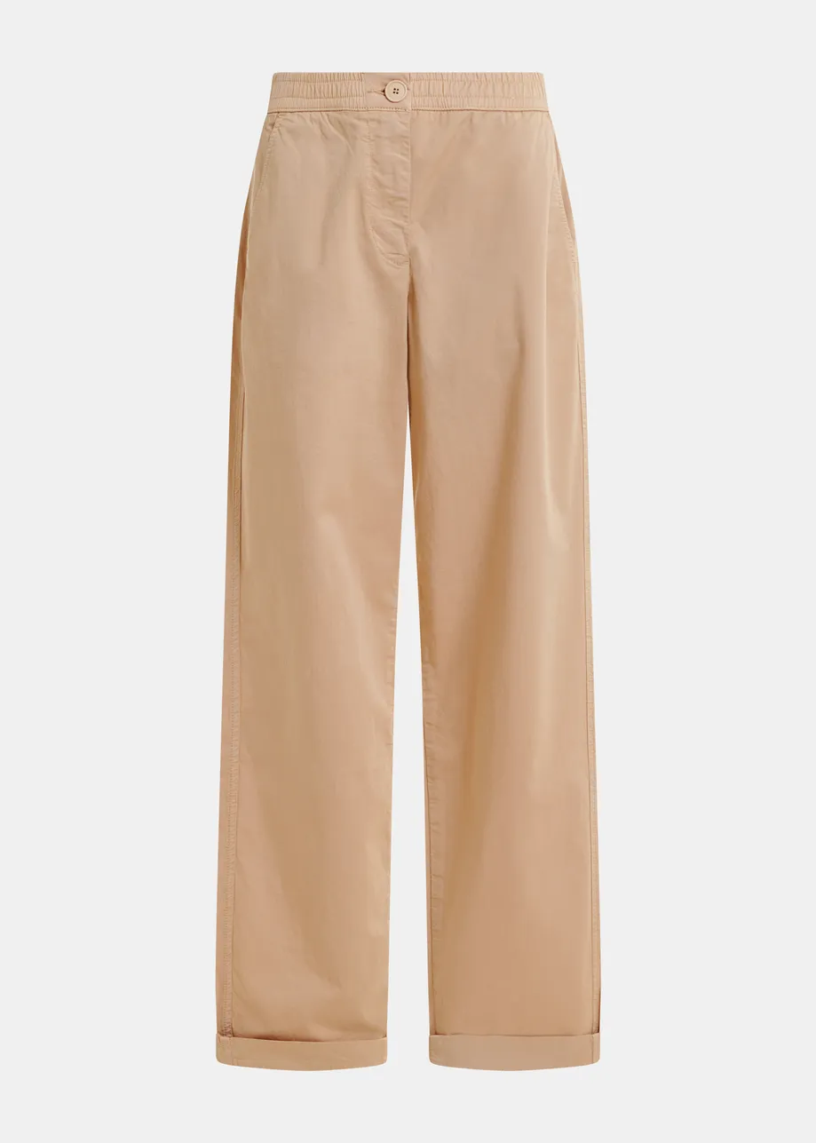 Light pink organic cotton-blend  pants