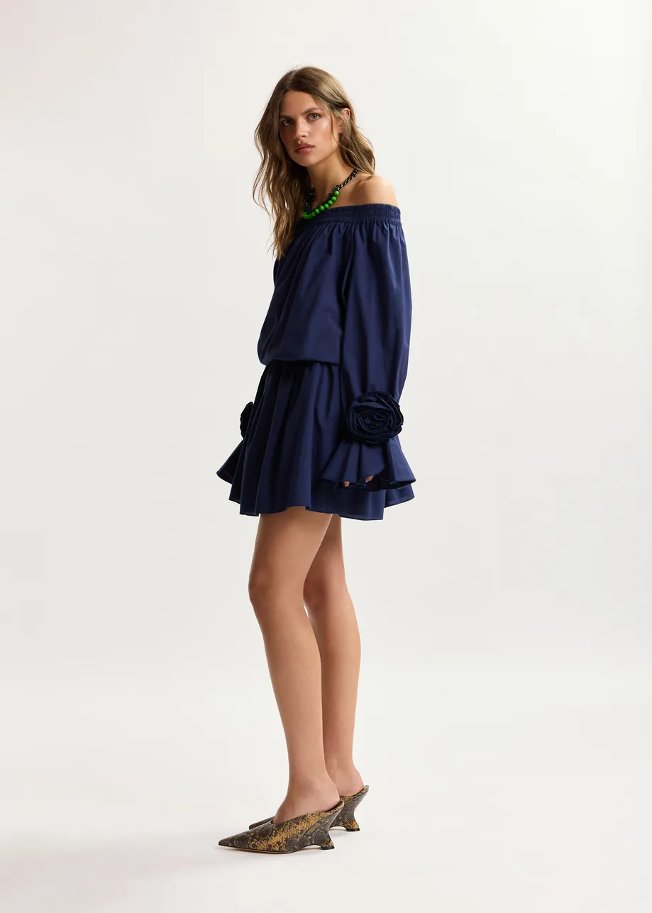 Halskette in Grün und Silber mit Perlen- und Strassverzierungen