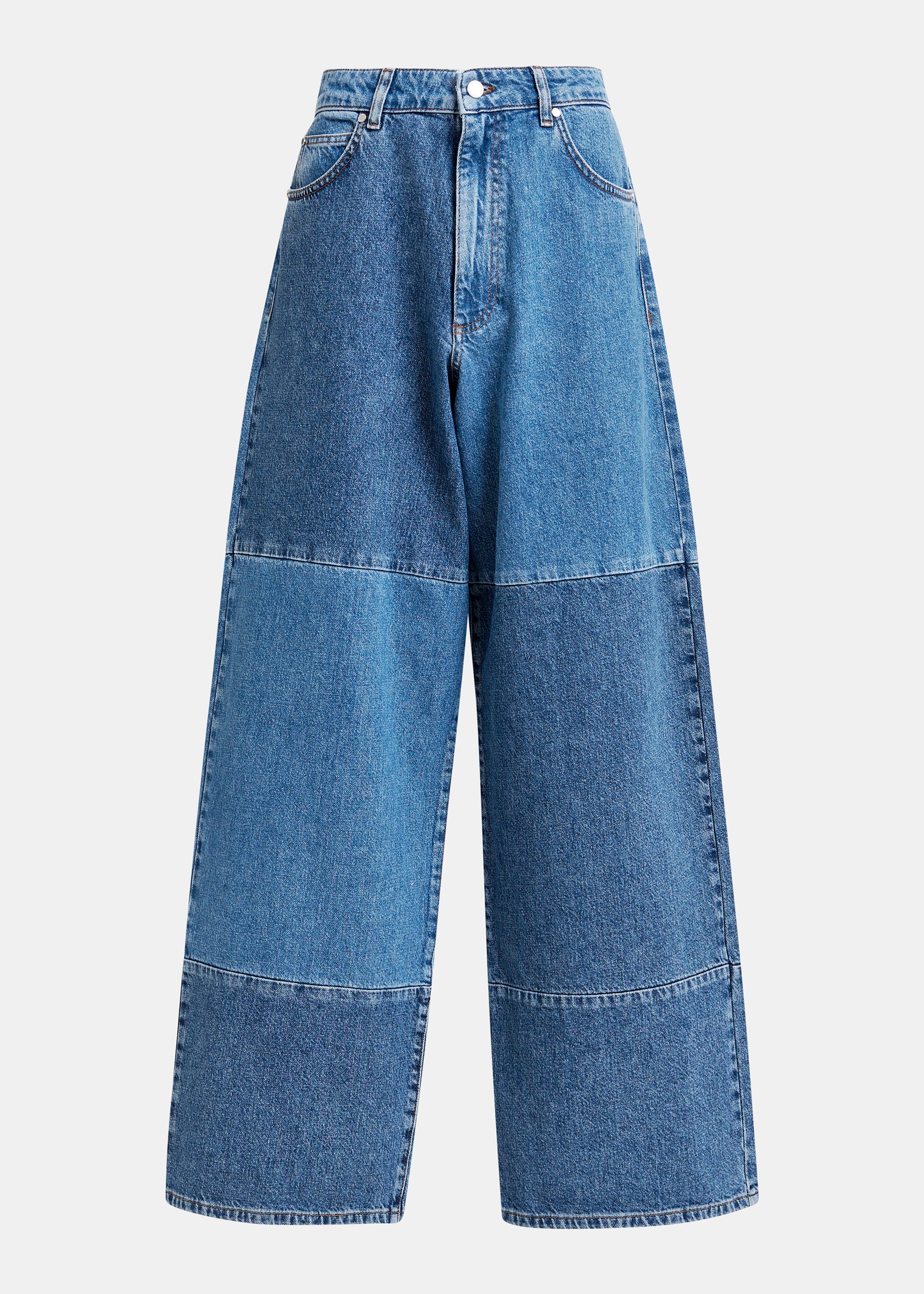 パンツ UE PATCHWORKED DENIM WIDE-FIT JEANS XU（エックスユー）の「ストリートファッション XU エックスユー
