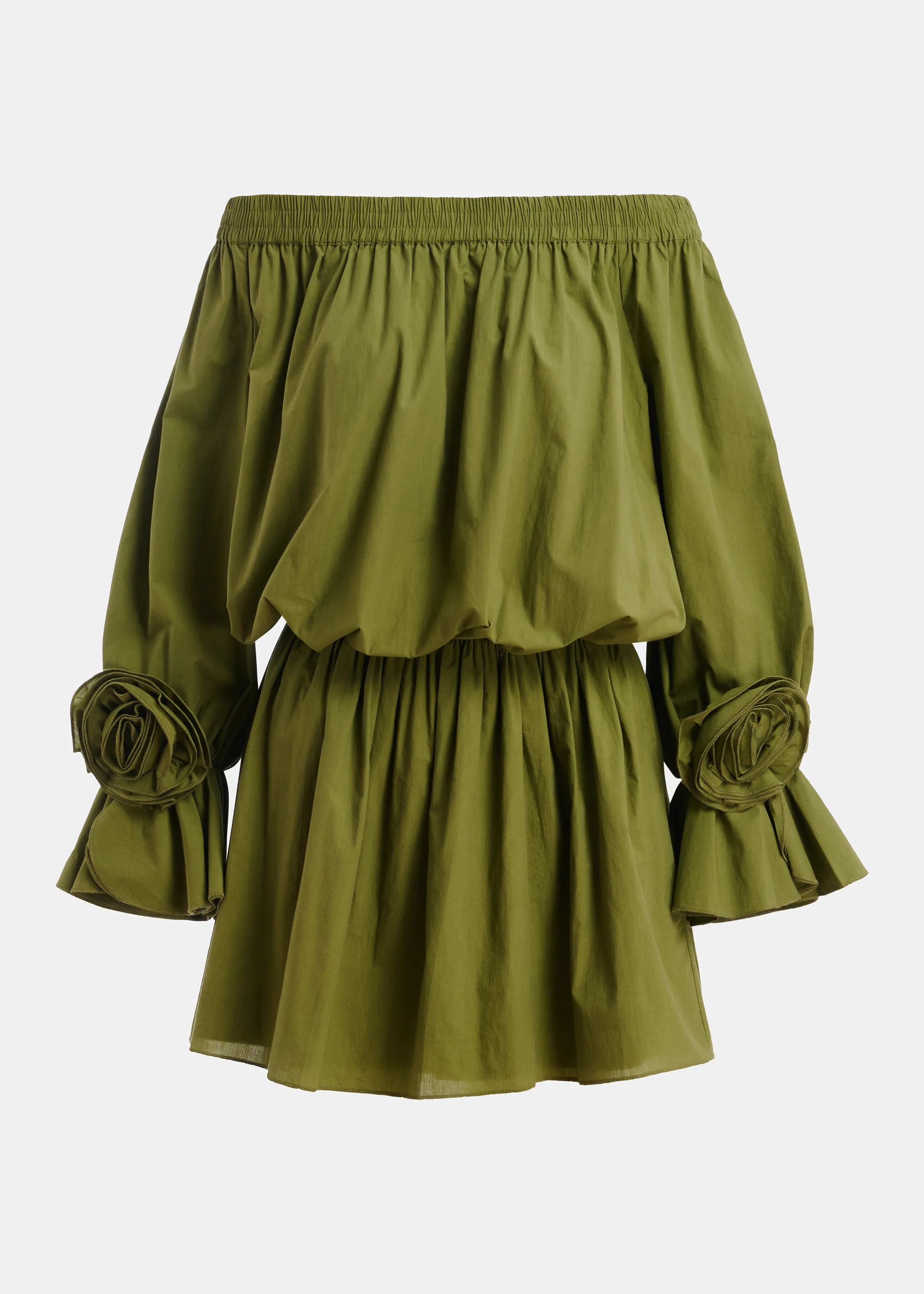 green traditional dresses Prosperina Tate Scallop Mini Shift Dress In Grass Green main image 0
