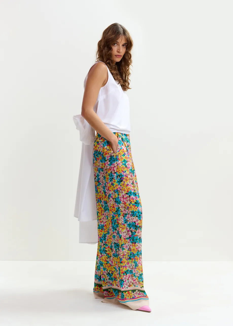 Top cruzado de algodón con lazo y espalda baja, blanco