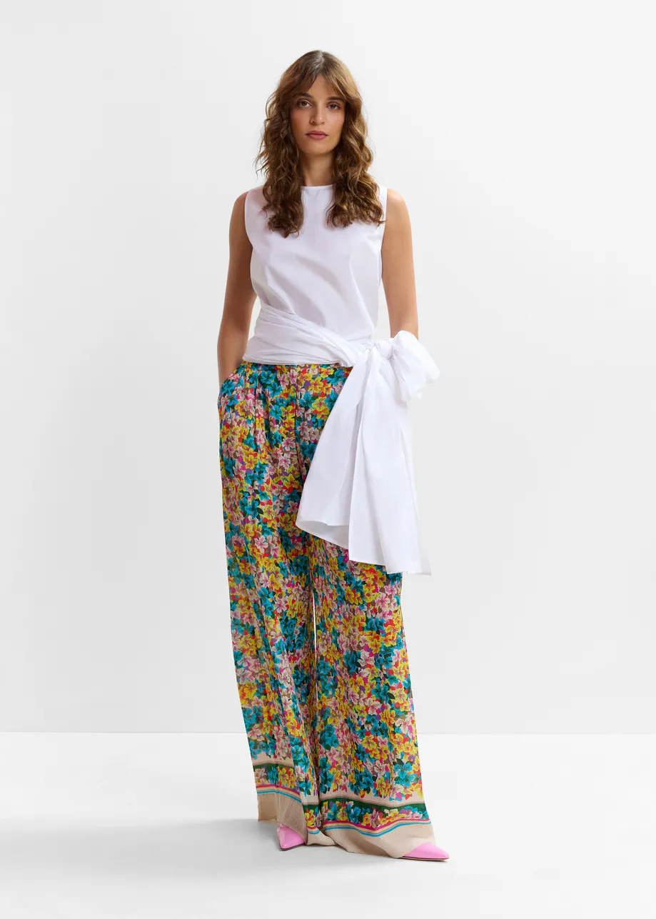 White cotton wrap tie top with low back