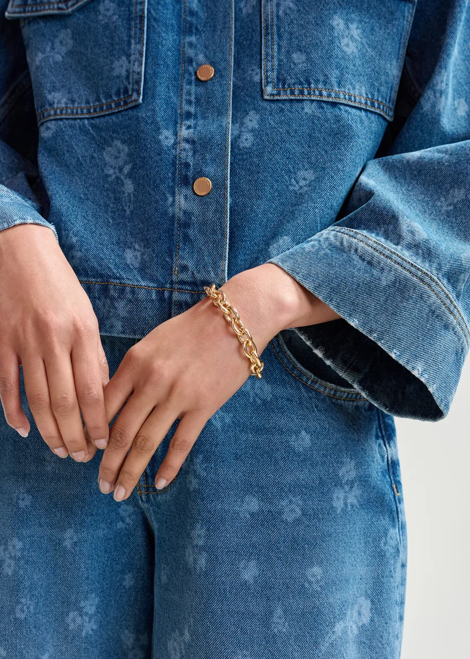 Goudkleurige schakelarmband