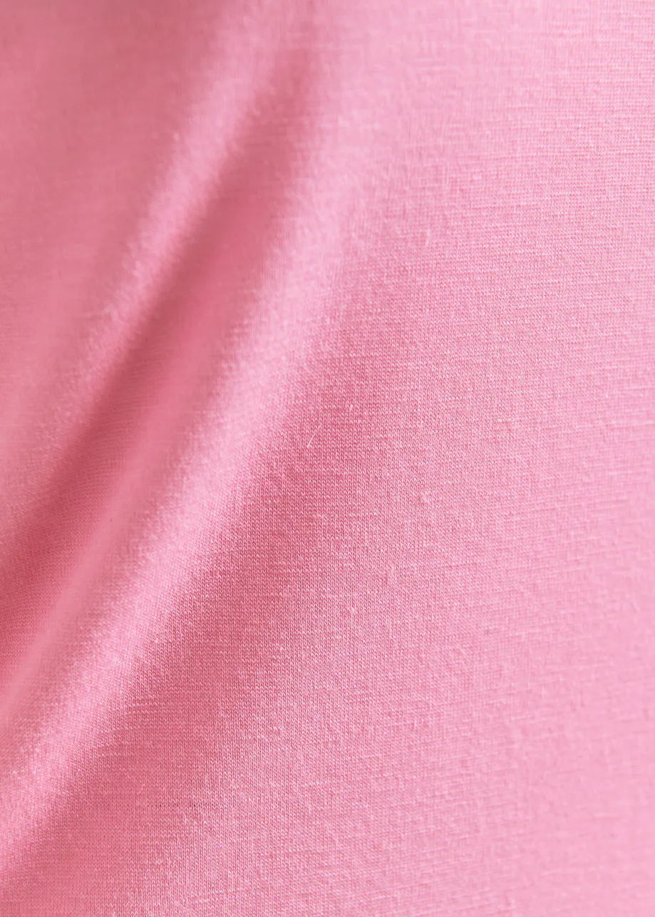 Pink turtleneck sweater