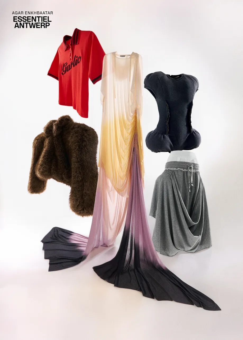 Mehrfarbiges, asymmetrisches und drapiertes Batik-Maxikleid mit Kapuze