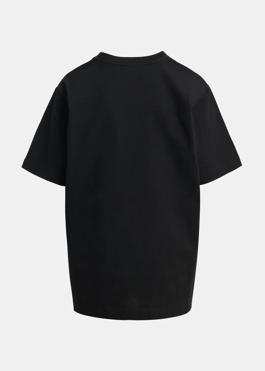 Black, off-white and red running horses oversized T-shirt - Year of the Horse online-exclusive