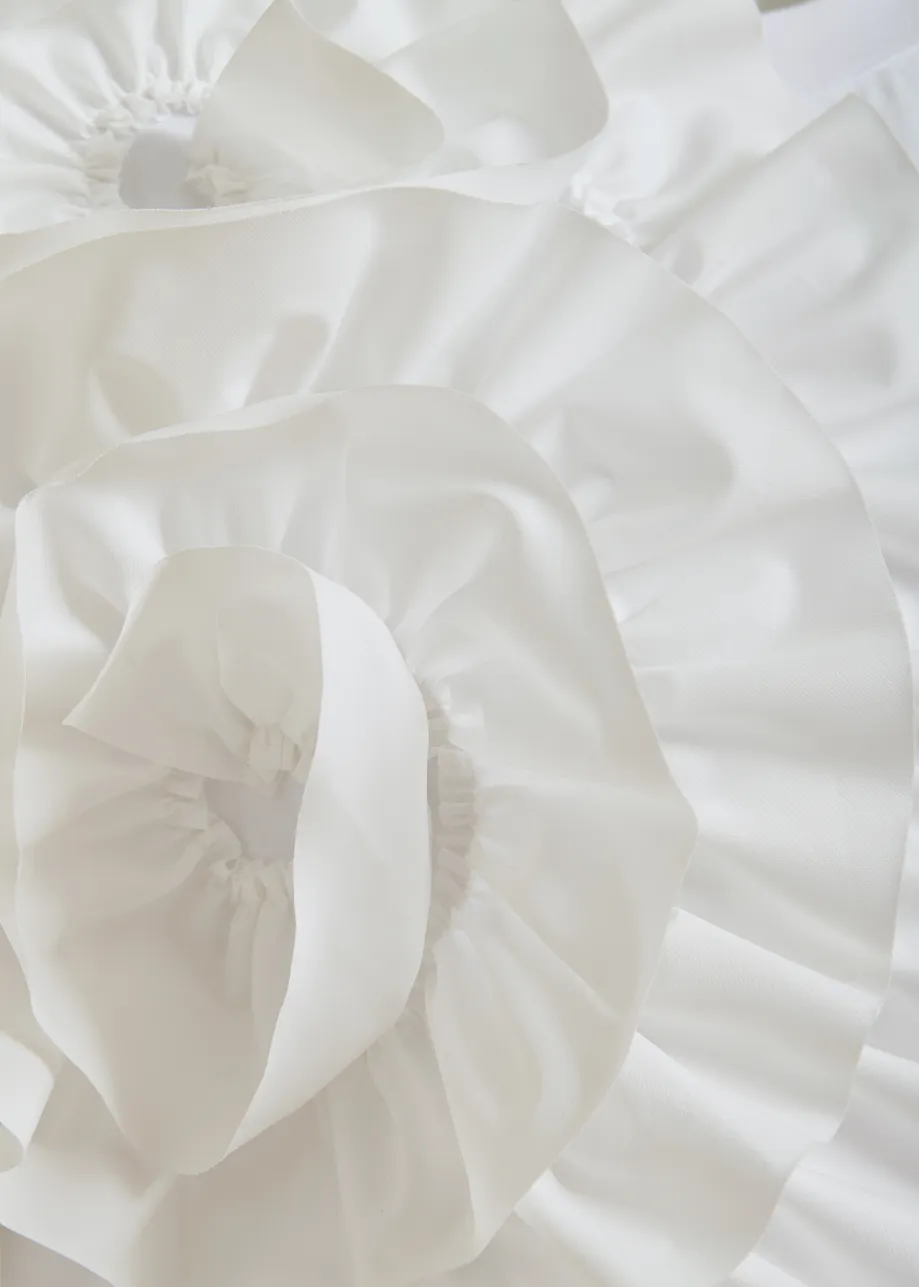 T-shirt en coton blanc avec fleur