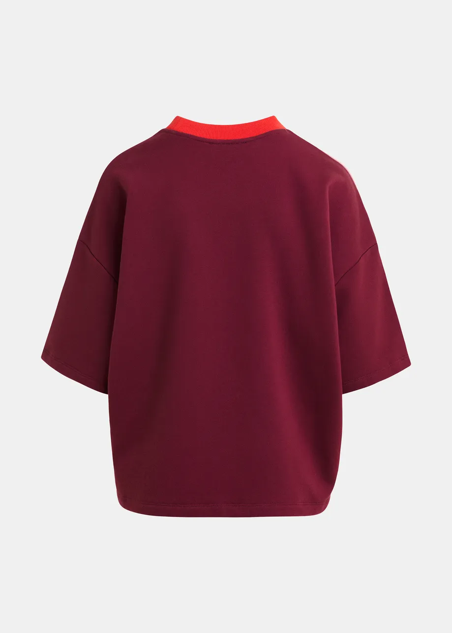 Striped cotton-blend sweatshirt