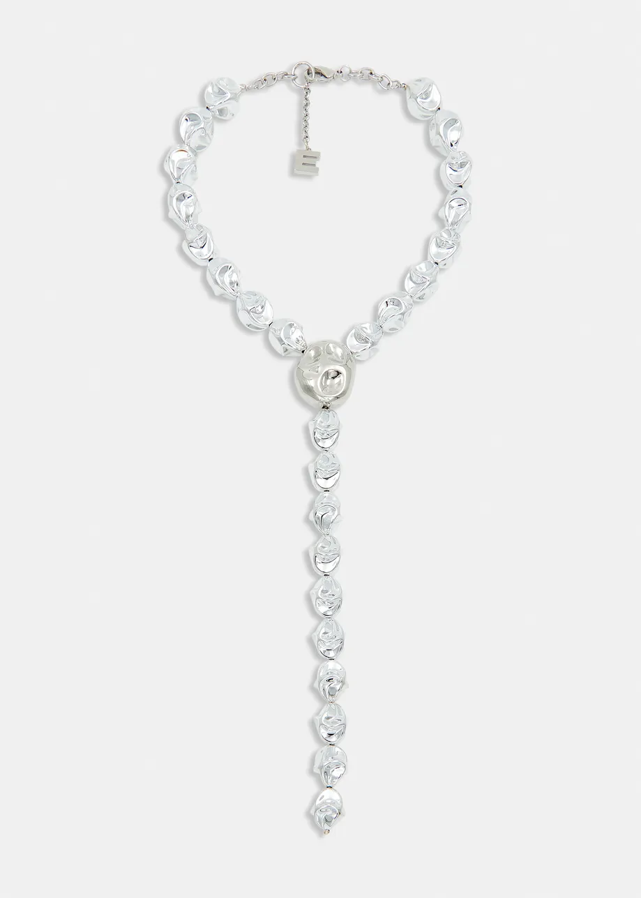 Silver-tone necklace with drop detail