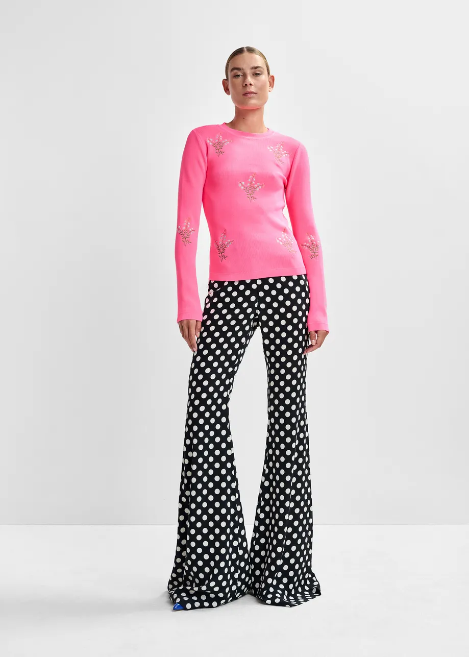 Black and white polka-dot print 