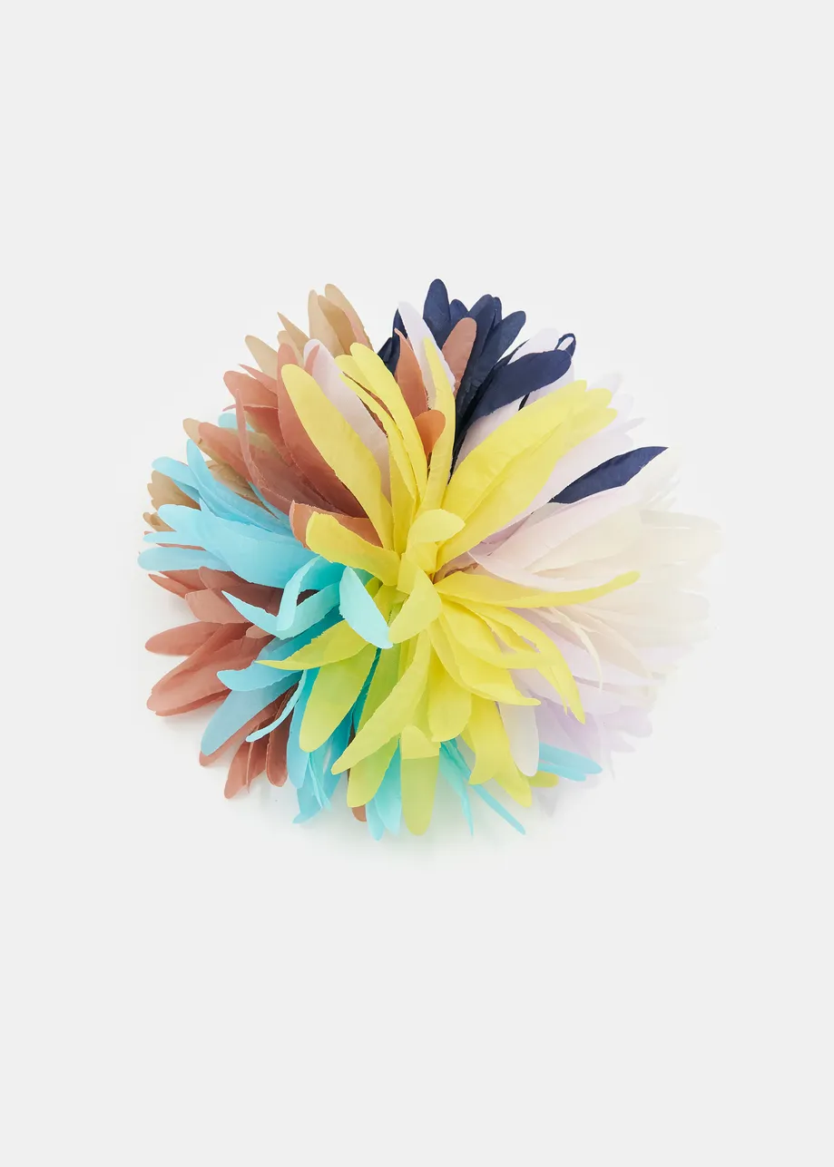 Broche en fleur multicolore