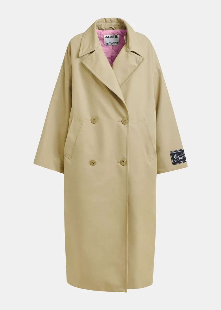 Lichtbeige oversized trenchcoat