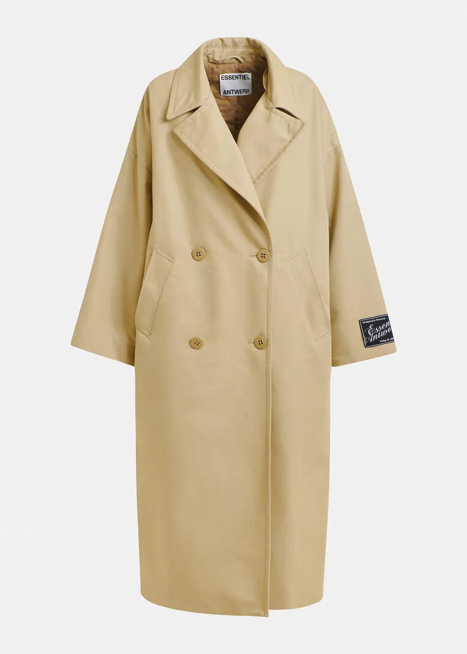 Lichtbeige oversized trenchcoat
