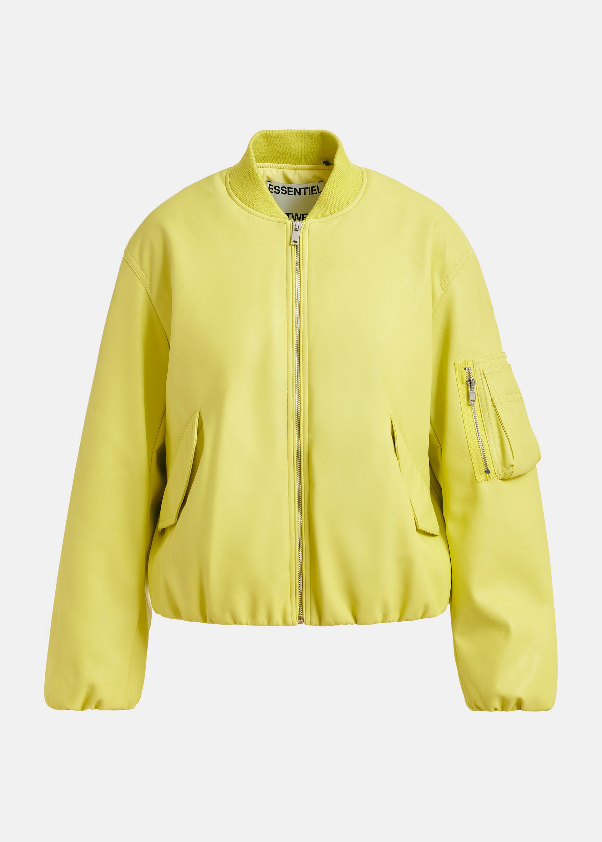Yellow oversized cropped bomber jacket | Essentiel Antwerp United