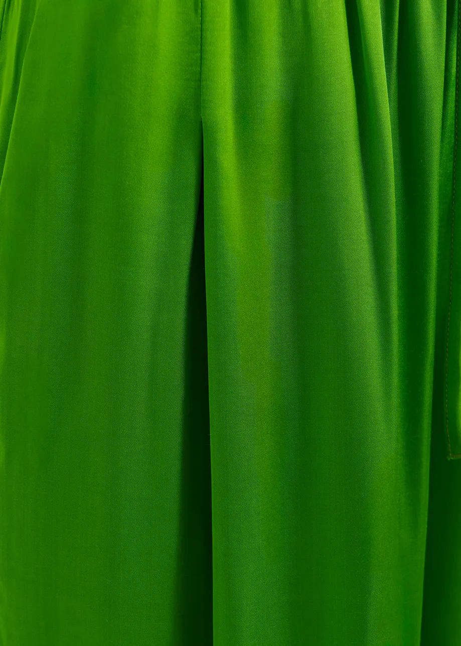 Groene broek met brede pijp