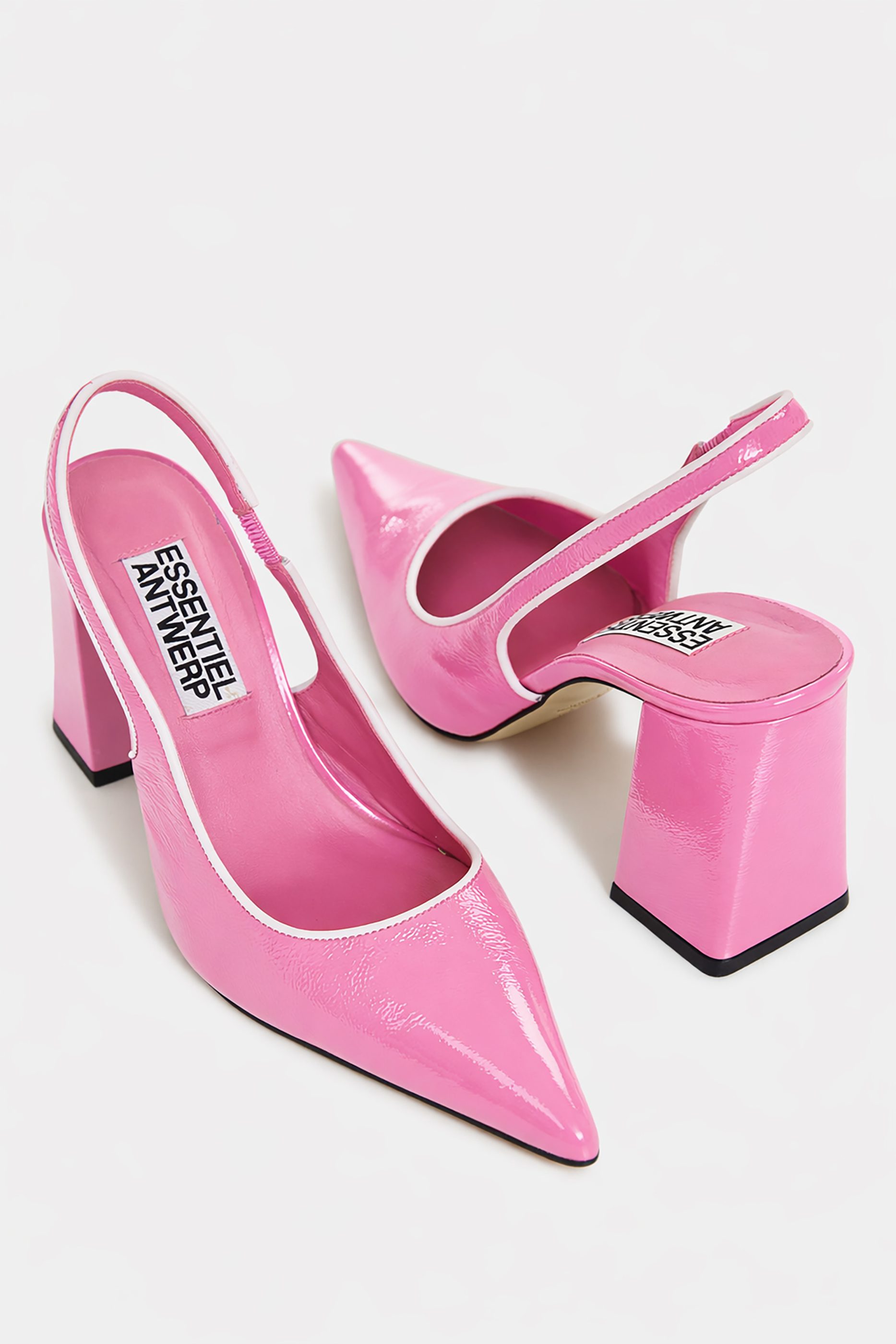 Pink leather slingback pumps | Essentiel Antwerp United States